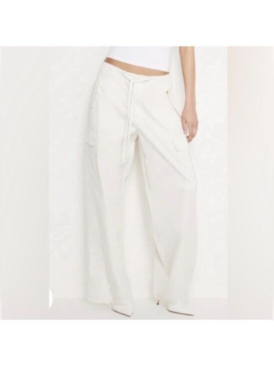 Good American Pants - Good American White XS Parachute Pants